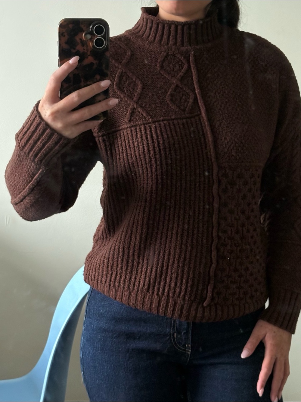 American Eagle Mockneck Knitted Sweater
